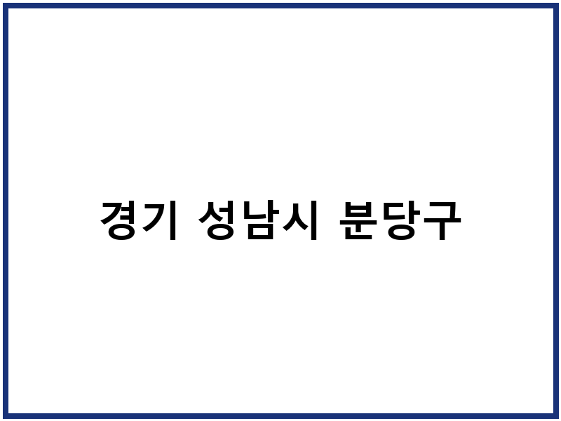 경기 성남시 분당구