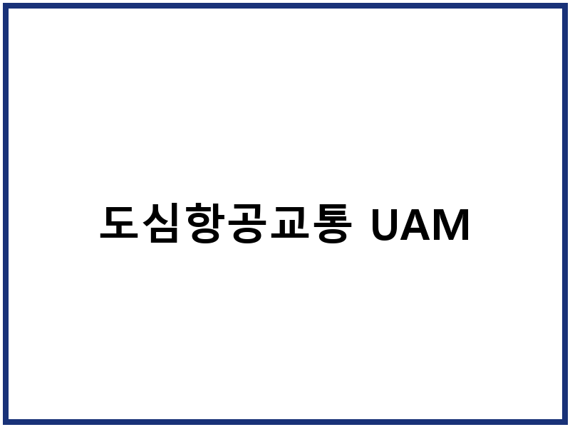 도심항공교통 UAM